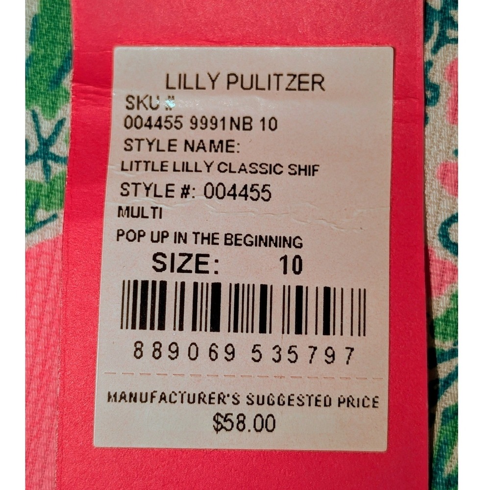 Lilly Pulitzer Girls Little Lilly Classic Shift Dress Size 10 NWT Preppy $58 - Picture 5 of 11